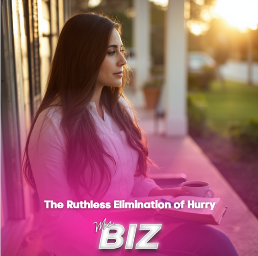 Elimination of hurry helps leaders find peace and focus
